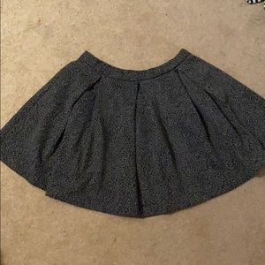 Dynamite black/gray cheetah print skater skirt.